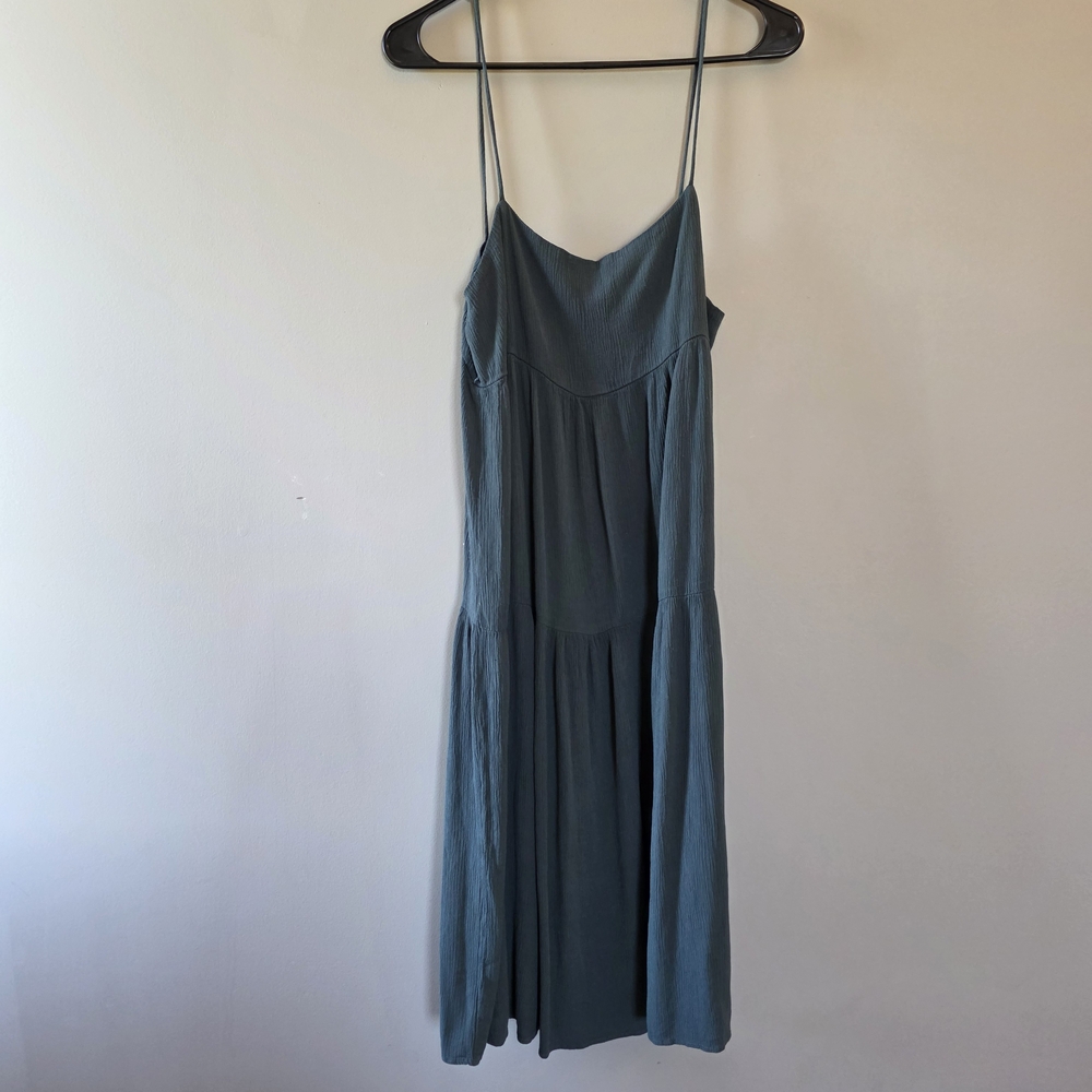 Carly Jean Los Angeles Blue Midi Dress with Flattering Silhouette